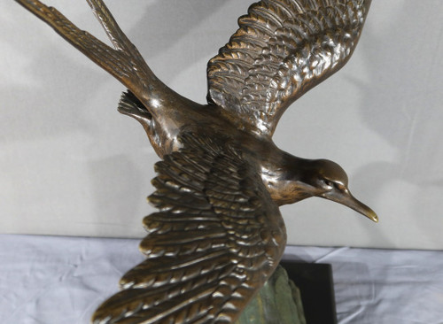 “Il Gabbiano” in bronzo, attribuito a Erget – Inizio XX secolo