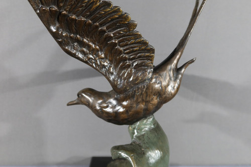 “Il Gabbiano” in bronzo, attribuito a Erget – Inizio XX secolo