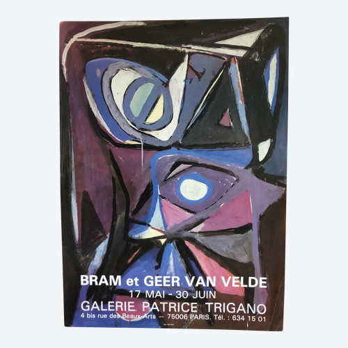 Poster Bram and Geer Van Velde Galerie Patrice Trigano Paris 1984
