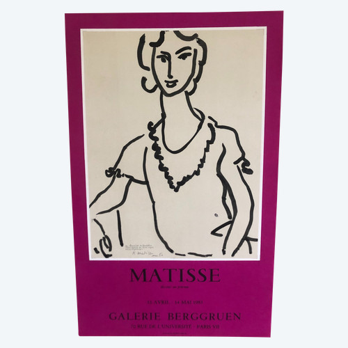 Manifesto Matisse Galerie Berggruen Parigi 1983