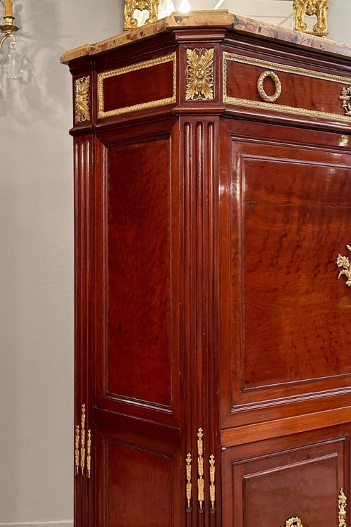 Etienne Levasseur, Secretaire En Acajou Estampillé d'Epoque Louis XVI Vers 1770