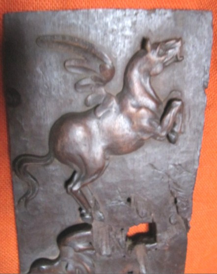 panneau de porte Boiserie décor d'un Cheval ailé (Bellérophon)ou(pégase)18ème