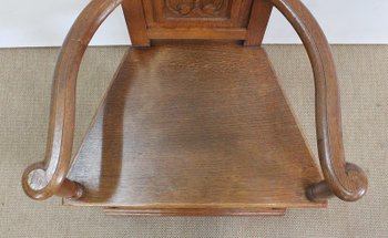  Paire de Fauteuils dits 'Caquetoires' en Chêne Blond, style Renaissance - Fin XIXe 