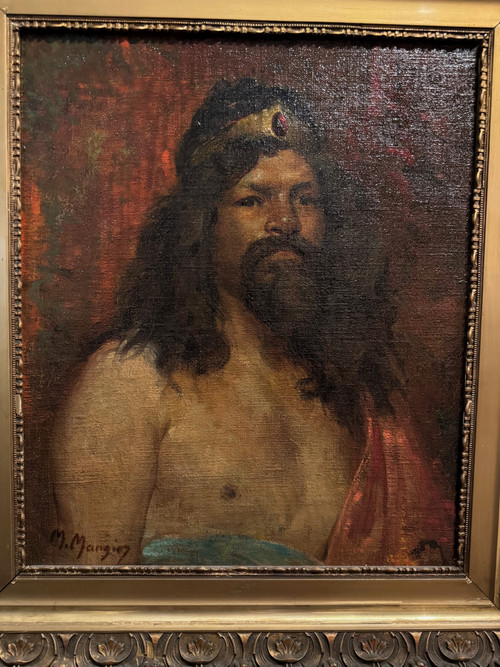 Studioporträt, Öl auf Leinwand, Marius MANGIER
