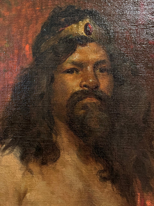 Studioporträt, Öl auf Leinwand, Marius MANGIER