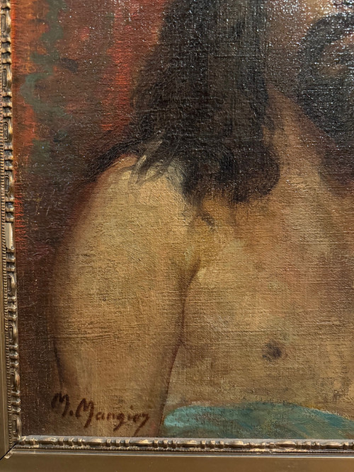 Studioporträt, Öl auf Leinwand, Marius MANGIER