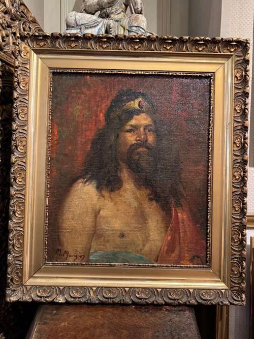 Studioporträt, Öl auf Leinwand, Marius MANGIER
