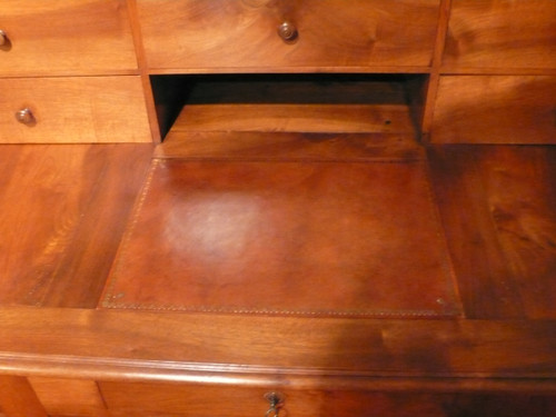 Bureau à gradin en noyer d’époque Louis-Philippe