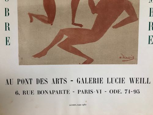 Affiche André Derain Galerie Lucie Weill Paris 1960