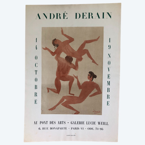Affiche André Derain Galerie Lucie Weill Paris 1960