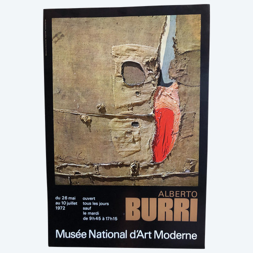 Poster Alberto Burri National Museum of Modern Arts Paris 1972