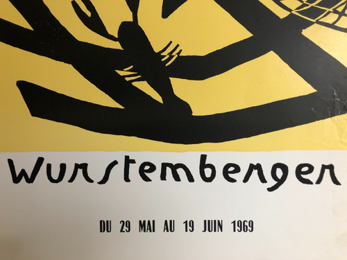 Affiche Wurstemberger Galerie des éditions Rolf Lutz Paris 1969