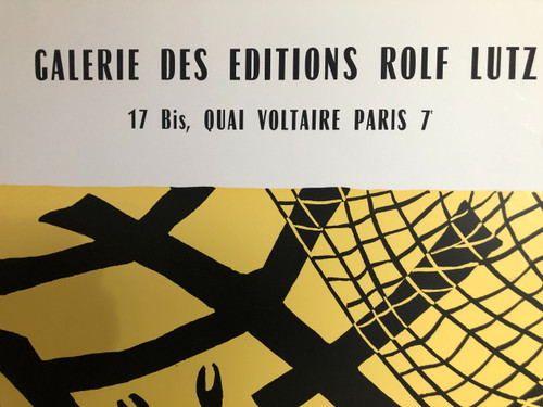 Affiche Wurstemberger Galerie des éditions Rolf Lutz Paris 1969