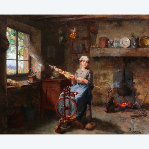 Gustave SURAND, Spinner in an interior