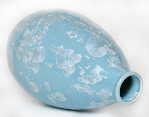 Turquoise blue porcelain vase