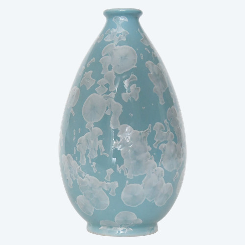 Turquoise blue porcelain vase