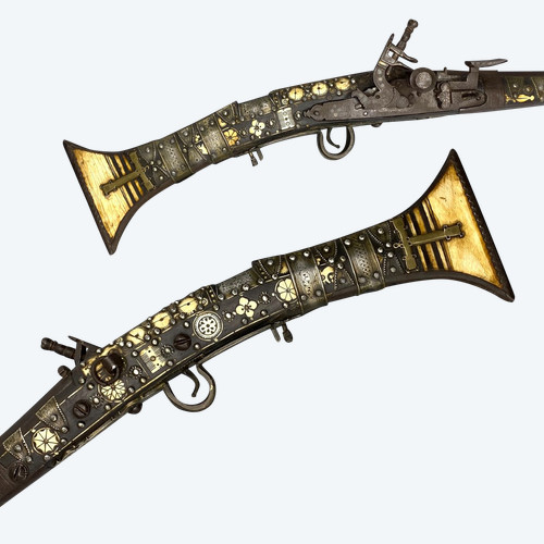 Mukahla flintlock RIFLE - Morocco - XIXth century