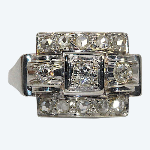 Diamantring Art- Déco