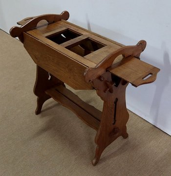Petite Table à système, en Chêne massif – 1920