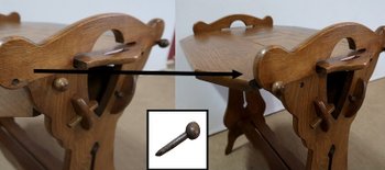 Petite Table à système, en Chêne massif – 1920