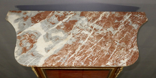 Mahogany display case, Louis XV Louis XVI Transition style - 1900