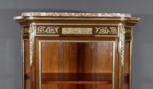 Mahogany display case, Louis XV Louis XVI Transition style - 1900