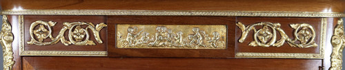 Mahogany display case, Louis XV Louis XVI Transition style - 1900