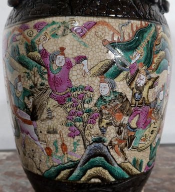  Pair of Nanjing Porcelain Vases, China - Late 19th century