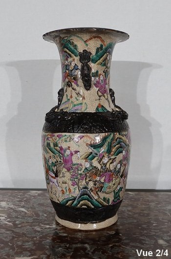  Pair of Nanjing Porcelain Vases, China - Late 19th century