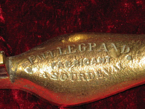 Bronze mould for silver spoon 19th century Louis XVI style medallion model