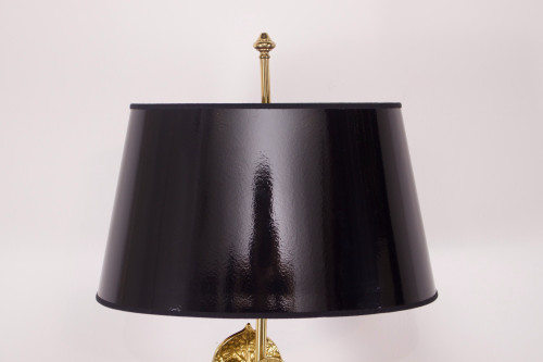 Lampe Anthurium en laiton doré