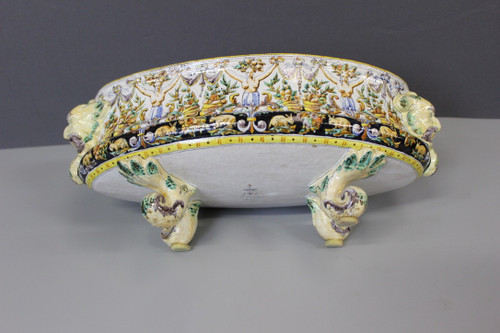 Jardinière En Faïence De Blois Di J. Tortat Fine XIX