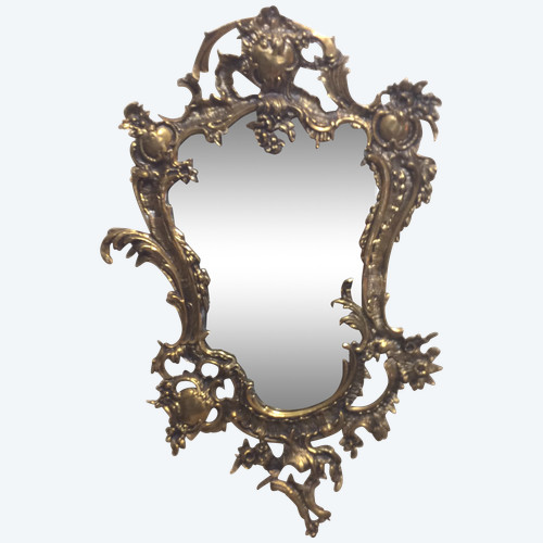 Konturenspiegel aus vergoldeter Bronze Stil Louis XV