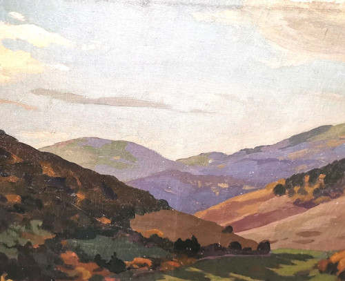 Paesaggio di montagna olio su tela firmato Henri MARCHAL (Nancy, 1878-1942)
