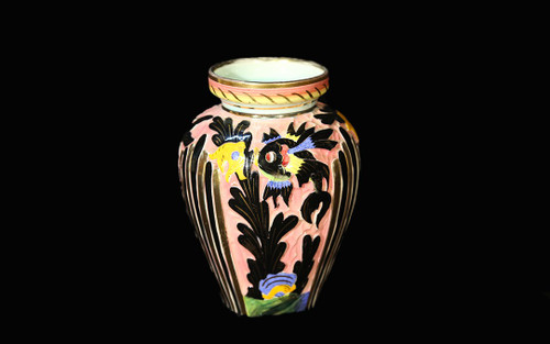Vase en faïence  Signé"72 DPR Ceridazur Monaco"