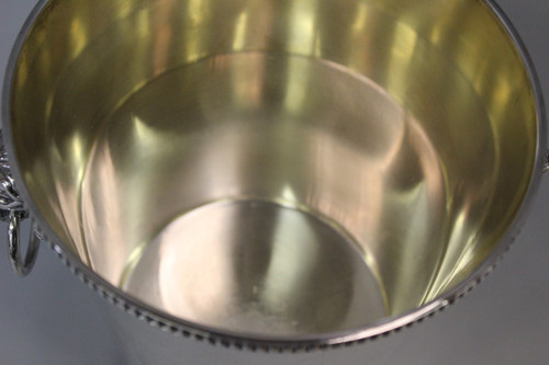 Silver Plated Champagne Bucket With Lions