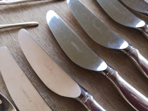 Christofle "Tapio" silver-plated half-cutlery set, 24 pieces (6 individual place settings)