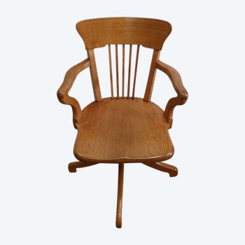 Sedia da scrivania regolabile, in rovere chiaro massiccio - 1940