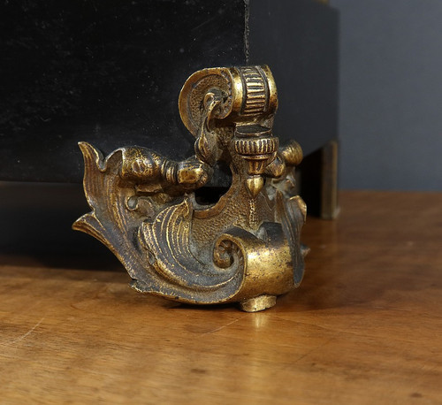 Horloge en Marbre et Bronze, « L’Ange en Contemplation » , Miroy Frères, époque Napoléon III