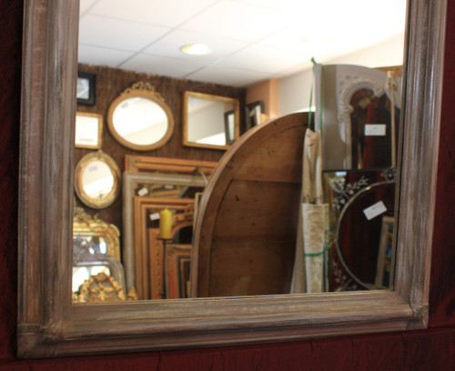 51 X 58 Cm , Faux Pair Of Mirrors, Patina And Flower Designs