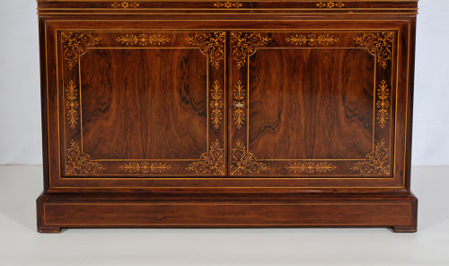 Cassettone d'epoca Carlo X in palissandro con ante