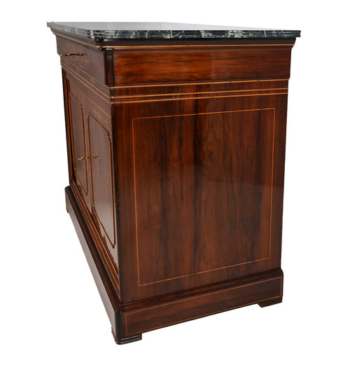 Cassettone d'epoca Carlo X in palissandro con ante