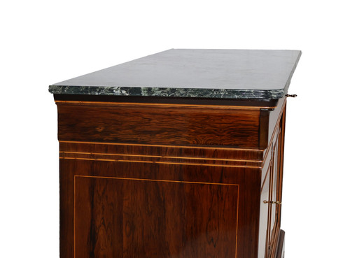Cassettone d'epoca Carlo X in palissandro con ante