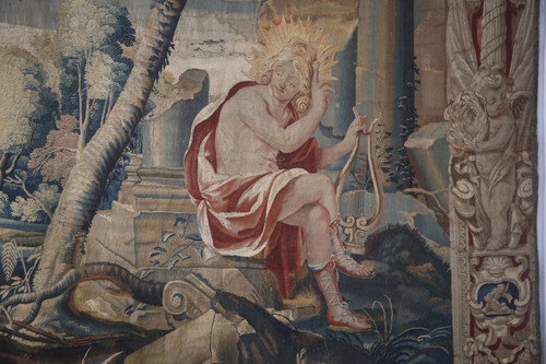 Importante tapisserie, Apollon Et Cupidon, Atelier du Faubourg St Marcel, vers 1635-1650