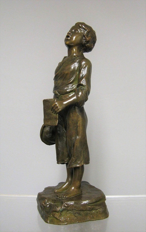 Scultura in bronzo Piccola cantante firmata da Antoine Bofill.