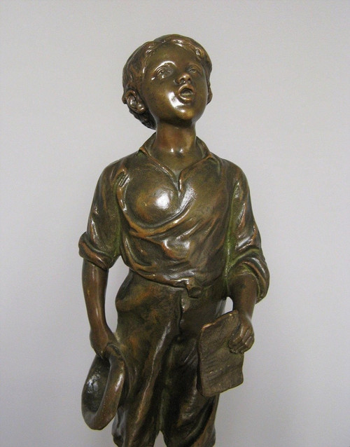 Scultura in bronzo Piccola cantante firmata da Antoine Bofill.