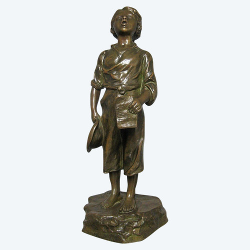 Scultura in bronzo Piccola cantante firmata da Antoine Bofill.