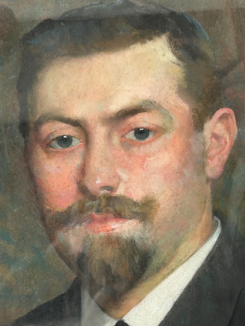 François Maurice Lard (1864-1908) Portrait - Pastel Signed Dated 1904