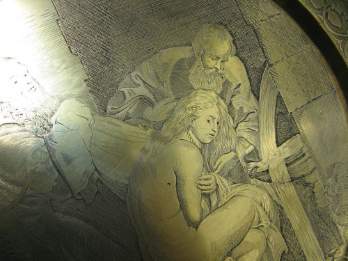 Suzanne Et Les Vieillards De Rubens Cuivre Ciselé XIXe. 