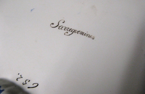 Sarreguemines Jardinière En Faïence 1880 Décor 652